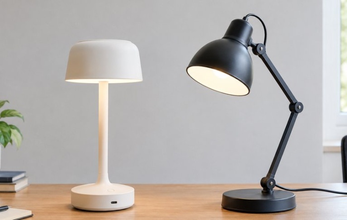 Bežična ili žična lampa za radni sto: Šta je praktičnije za rad