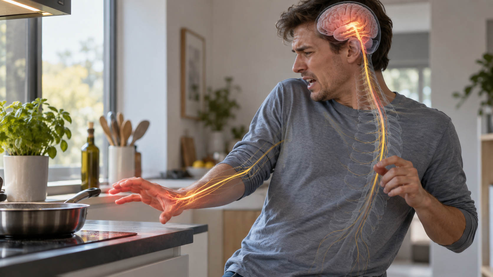 bol, nociceptori, nervni impuls, nervni sistem, kičmena moždina, mozak, nocicepcija, nervna vlakna, neurotransmiteri, refleksni luk TAGS OBJASNI, bol, nervni sistem, nociceptori