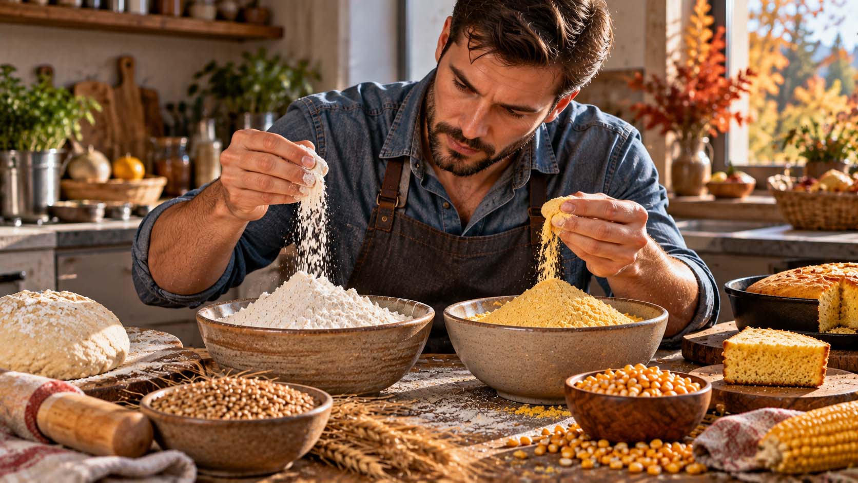 pšenično brašno, kukuruzno brašno, gluten, testo, tekstura, pečenje, kačamak, proja, hleb, brašno