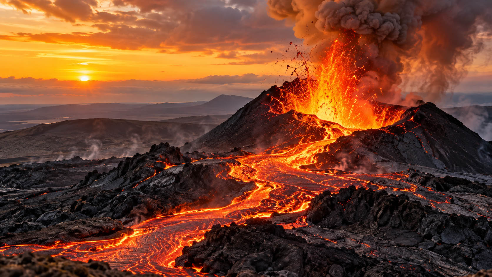 vulkan, erupcija, lava, magma, vulkanski gasovi, pritisak, viskoznost magme, magmatska komora, vulkanski kanal