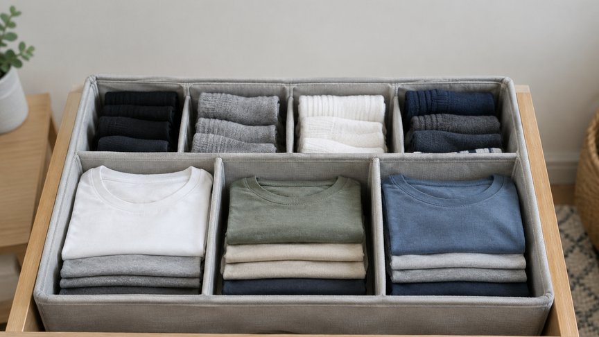 separator za fioke, uredna fioka, organizacija garderobe, pregrade za fioke, odabir separatora, kulijana, kulijanars